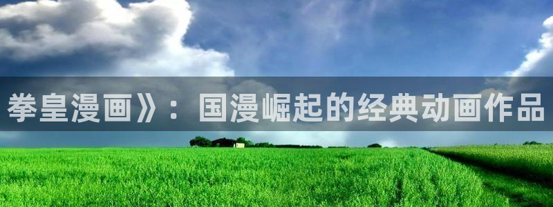 汗汗漫画羞羞：拳皇漫画》：国漫崛起的经典动画作品